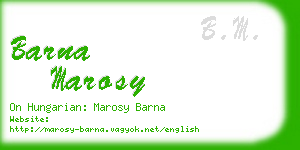barna marosy business card